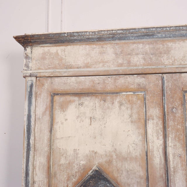 Good 19th c Italian country house wardrobe, traces of old original paint. 1890 This piece is designed in the style of the...