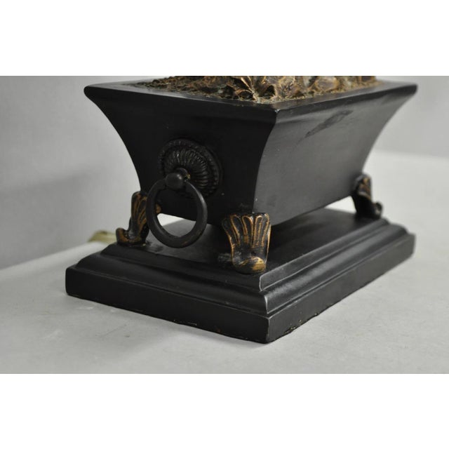 Contemporary Chinoiserie Style Bronze Finish Metal Birds on Branch Table Lamp For Sale - Image 9 of 12