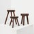 Rustic Oak Wooden Tripod Stool, France, 1890s For Sale - Image 9 of 13