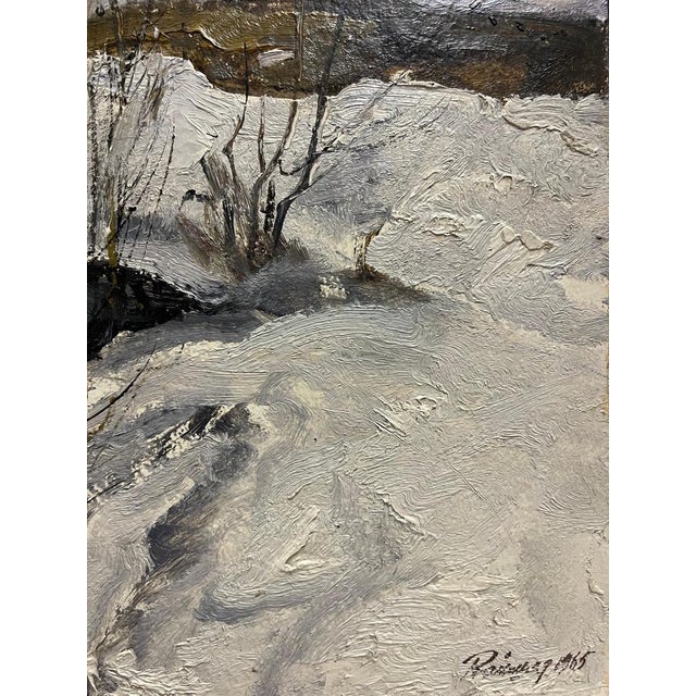 Leonid Vaichilia, Thawing, Oil on Cardboard, 1965 For Sale - Image 4 of 6