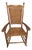 Antique Oak Rocking Chair With Woven Splint Seat and Back For Sale