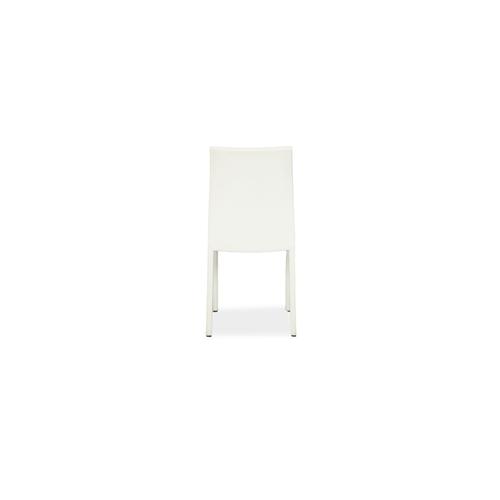 Chairs in White Leather, Set of 4 For Sale - Image 9 of 11