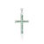 Not Yet Made - Made To Order Contemporary 2.17 Ct Natural Emerald Channel Set Cross Pendant in Sterling Silver For Sale - Image 5 of 12