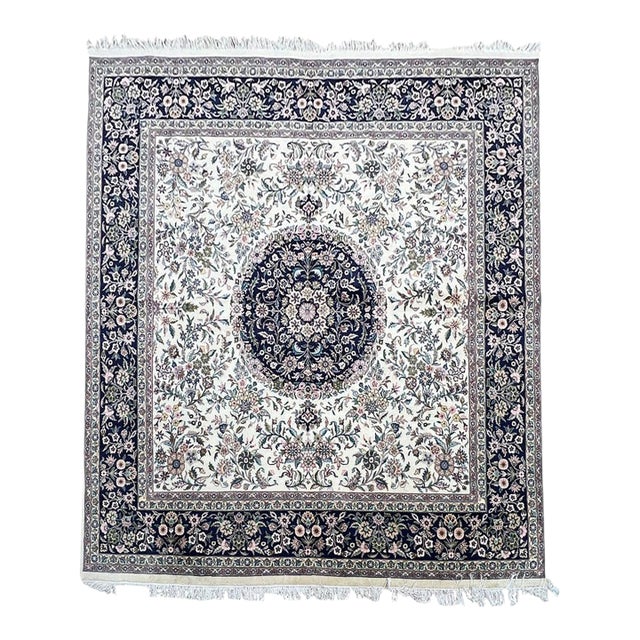 Persian Tabriz Square Wool Rug 8’ X 8’ For Sale