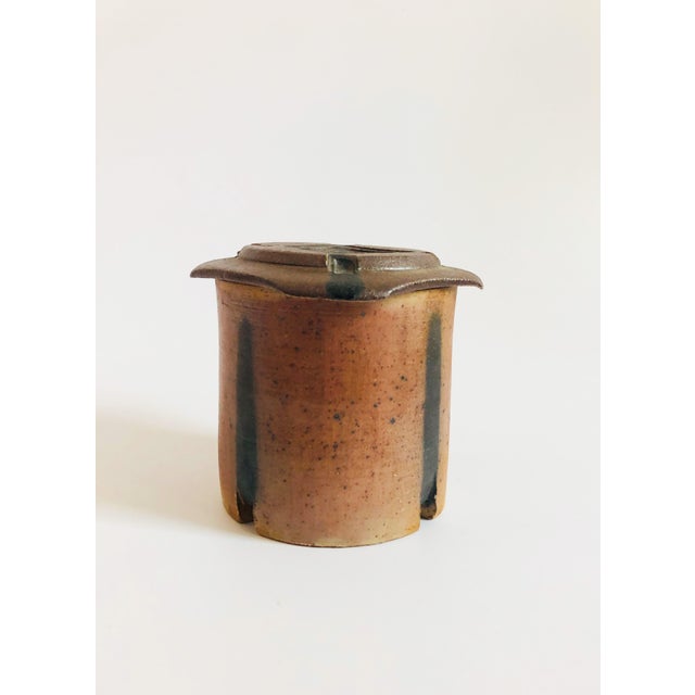 Vintage Handmade Pottery Container With Square Lid Chairish