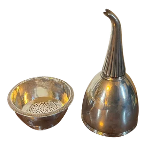 Antique Early 19th Century George III Silver Wine Funnel by William Allen III Hallmarked 1802