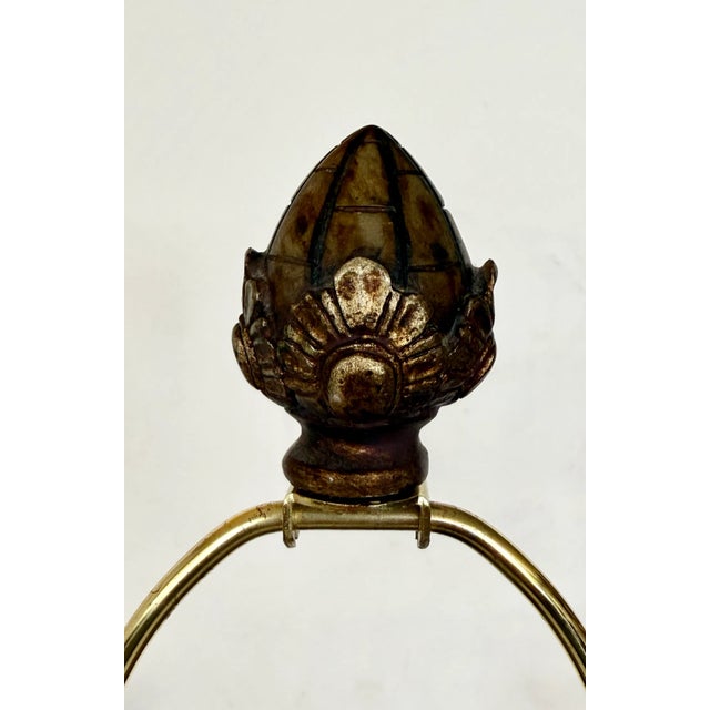 2000 - 2009 Large Empire Style Marble & Brass Table Lamp by Chapman Manufacturing Co. For Sale - Image 5 of 10