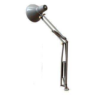 Vintage Grey Clamp Lamp from Ledu, Sweden, 1970s For Sale