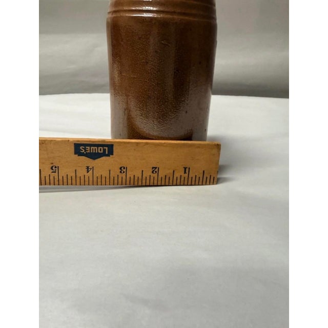 Ceramic Late 19th Century Antique Salt-Glazed Brown Stoneware Utilitarian Bottle Vase For Sale - Image 7 of 7