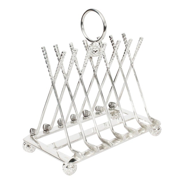 Vintage Silver Plated Letter Toast Rack For Sale