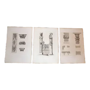 Authentic Antique 19th C. Palais De Fontainebleau Architectural Details - Set of 3