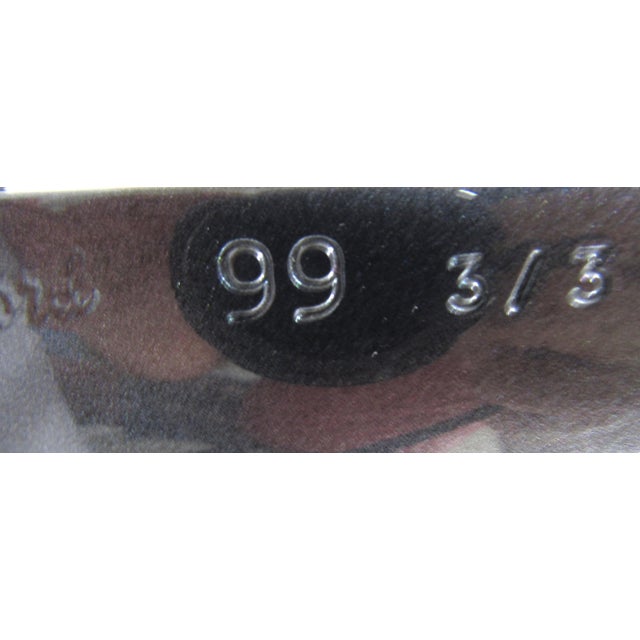 James Myford Aluminum Sculpture "Single Elongated Form" Dark Blue 1999 Signed For Sale - Image 11 of 12