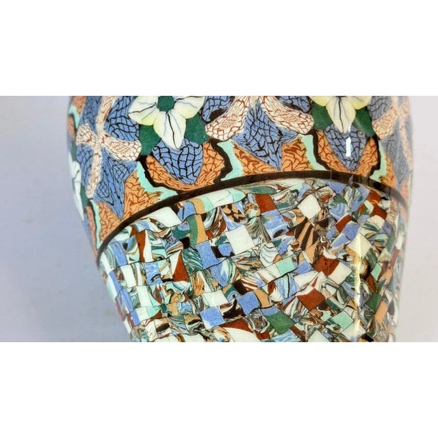 Mid-Century Glazed Earthenware Vase by Jean Gerbino, France, 1960s For Sale - Image 12 of 13