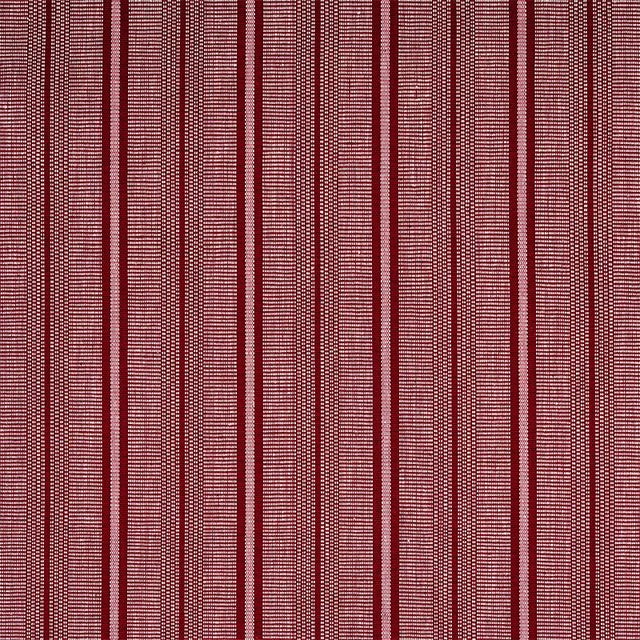 Sample - Schumacher X A Rum Fellow Panan Hand Woven Stripe Fabric in Claret For Sale