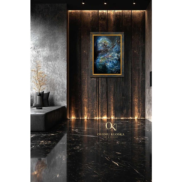 Contemporary Ovidiu Kloska, Angel Waiting 239, Acrylic on Canvas, Framed For Sale - Image 3 of 8