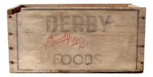 Vintage Derby Food Wood Crate