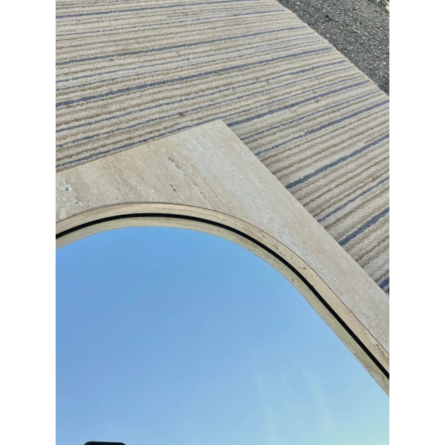 Wood 1980s Postmodern Marbleized Formica Wall Mirror For Sale - Image 7 of 10