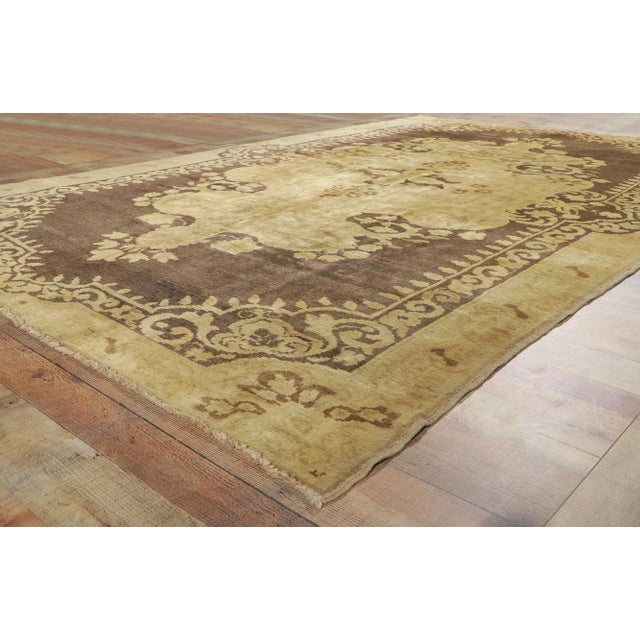 Mid 20th Century Vintage Turkish Oushak Rug - 06’11 X 11’00 For Sale - Image 5 of 8