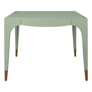 Matthew Izzo Home Lacey Light Green Lacquer Game Table For Sale