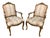 French Carved Walnut Armchairs, 1910, Set of 2 For Sale