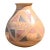 Vintage Hand-Painted Geometric Pottery Vase For Sale