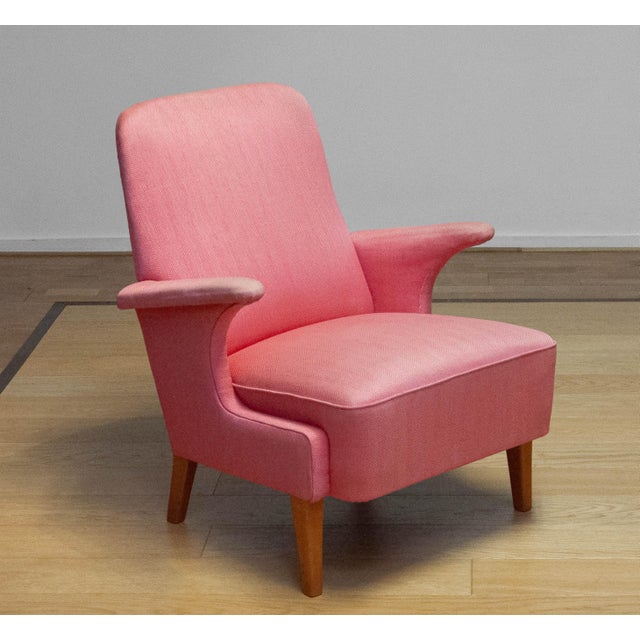 Textile Lounge Chair from Dux, Sweden, 1950s For Sale - Image 7 of 13