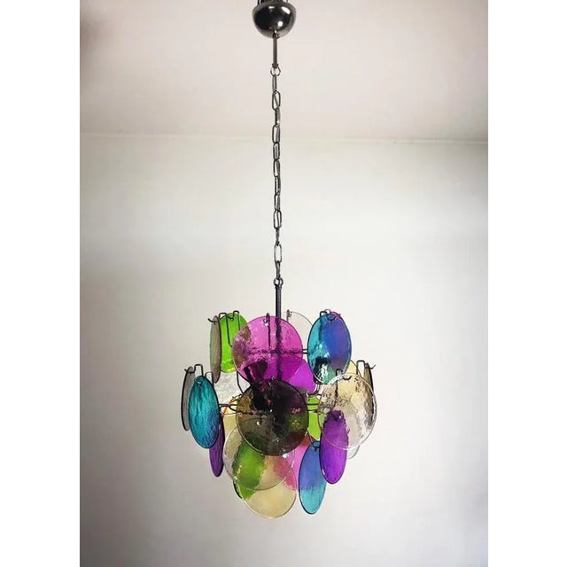 Italian Chandeliers in the style of Vistosi, 1980, Set of 2 For Sale - Image 16 of 18