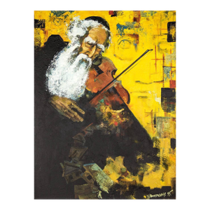 Yuri Brusovany, Post Soviet Avant Garde Judaica Rabbi Playing Violin (The Klezmer Fiddler)