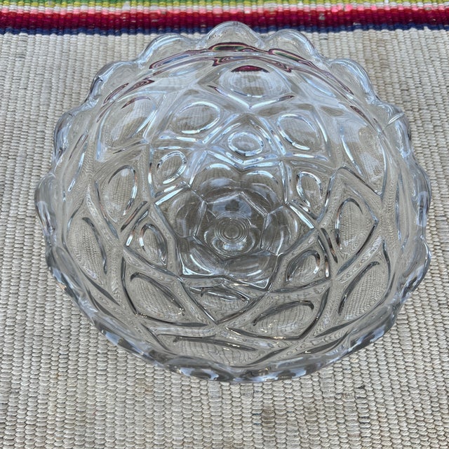 Antique American Flint Glass Compote "Diamond Thumbprint" pattern, circa 1850's Most likely made in the various...