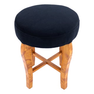 Art Deco Stool, Poland, 1940s For Sale