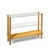 Gilbert Rohde Style Mid Century Glass and Walnut Console Table For Sale In Chicago - Image 6 of 9
