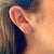 Diamond Sapphire Earrings 18k Gold Stud 0.90 TCW Certified For Sale In New York - Image 6 of 8