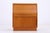 Vintage teak secretary desk by Bernhard Petersen & Søn with a classic drop-front and well-organized interior. Behind the...