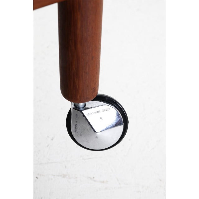 Danish AT-45 Serving Trolley in Teak by Hans J. Wegner for Andreas Tuck, 1960s For Sale - Image 9 of 15