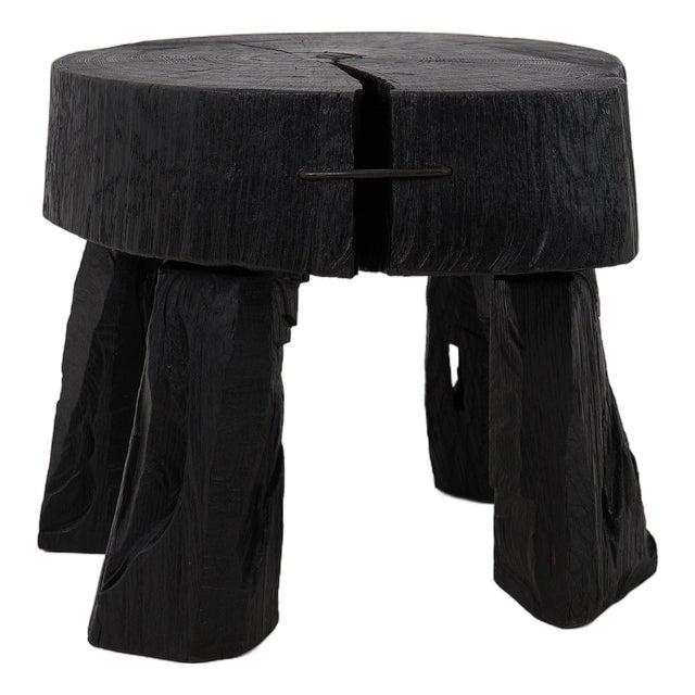 Rustic Sculptural Coffee Table in Oak by Logniture For Sale