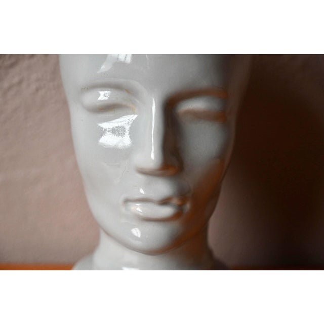Enamelled Ceramic Mannequin Head, West Germany, 1970s For Sale - Image 4 of 10