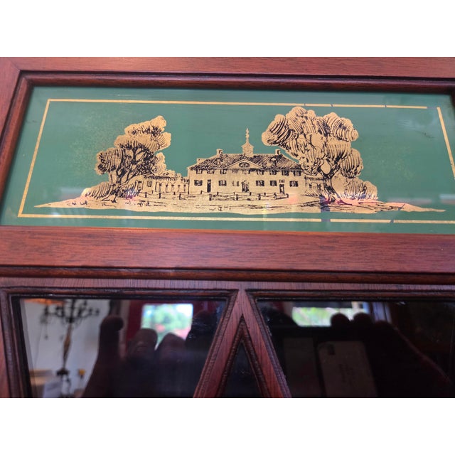 Antique Federal Style Mount Vernon Mahogany China Cabinet Bookcase 1920s For Sale In San Diego - Image 6 of 18