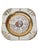 Victorian Vintage Set of Six 22k Gold Leaf Victorian Center Square Plates For Sale - Image 3 of 8