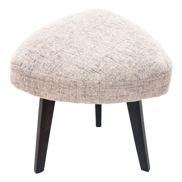 Vintage Danish Beige Stool, 1960s For Sale