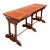 Vintage Rustic Red Wood Console Table For Sale