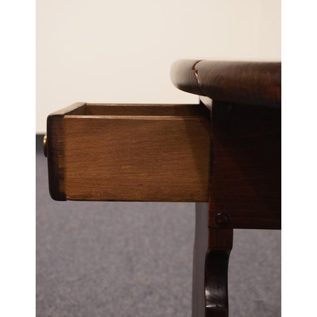 Wood Ethan Allen Antiqued Pine Old Tavern 32" Drop Leaf Pembroke Accent End Table 12-8006 For Sale - Image 7 of 12