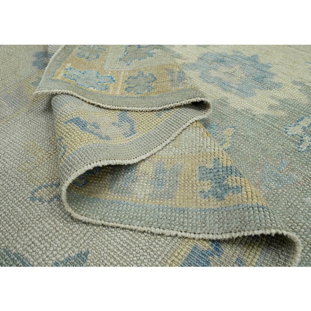 Gray Turkish Oushak Rug 11'3" x 16'4" #18506 For Sale - Image 8 of 8