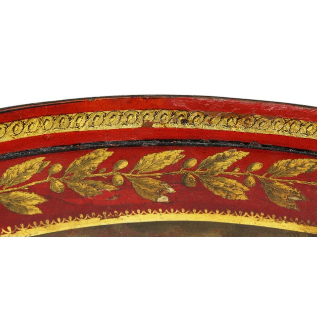 Brown Regency Painted Tole Tray For Sale - Image 8 of 10