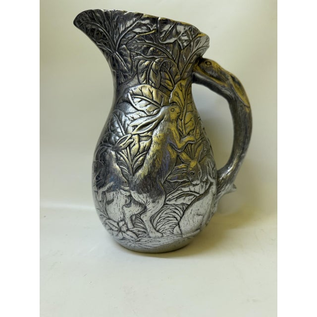 Vintage Aluminum Bunny Serving Set - Attributed to Arthur Court - 2 Pieces For Sale - Image 14 of 18