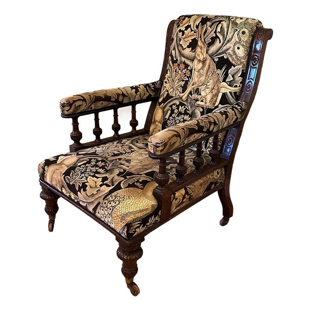 Victorian Lounge Chair, 1890s For Sale