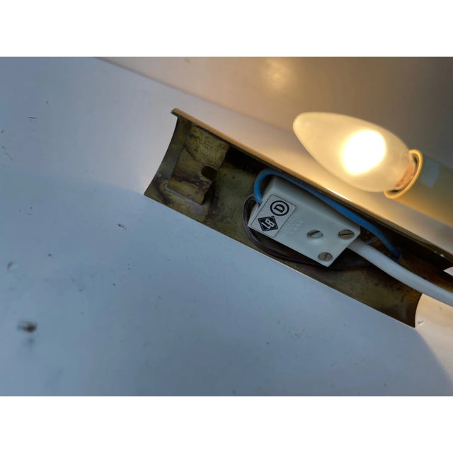 Midcentury Brass Wall Lights from Lyskær Belysning, 1960s, Set of 2 For Sale - Image 6 of 8
