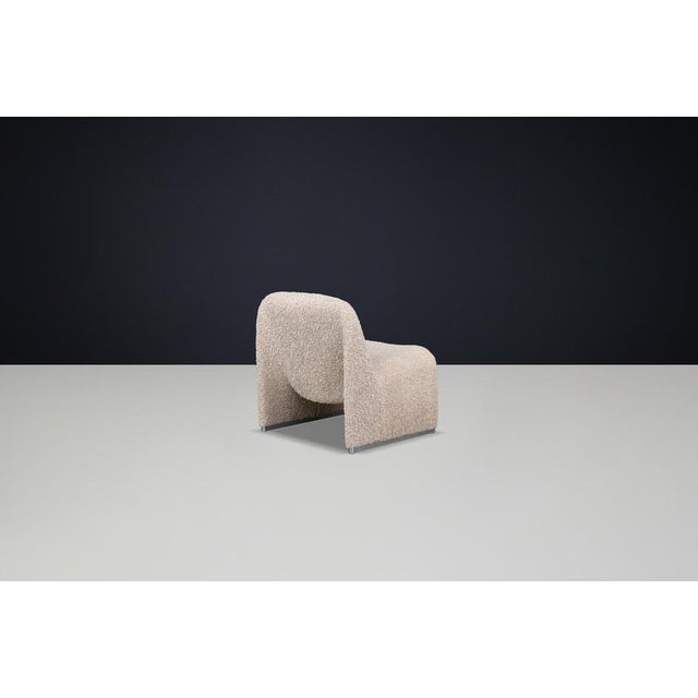 Giancarlo Piretti Alky Lounge Chair in Teddy Upholstery attributed to Giancarlo Piretti, Italy, 1970s For Sale - Image 4 of 10