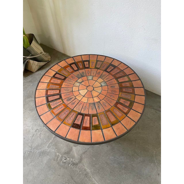 Black Vintage Coffee Table with Metal Base by Roger Capron, 1950s For Sale - Image 8 of 18