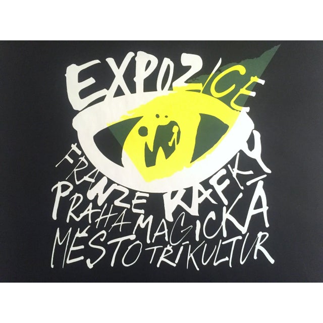 Franz Kafka Exposition Vintage 1993 Josef Flejsar Lithograph Print Czech Poster For Sale In Kansas City - Image 6 of 13