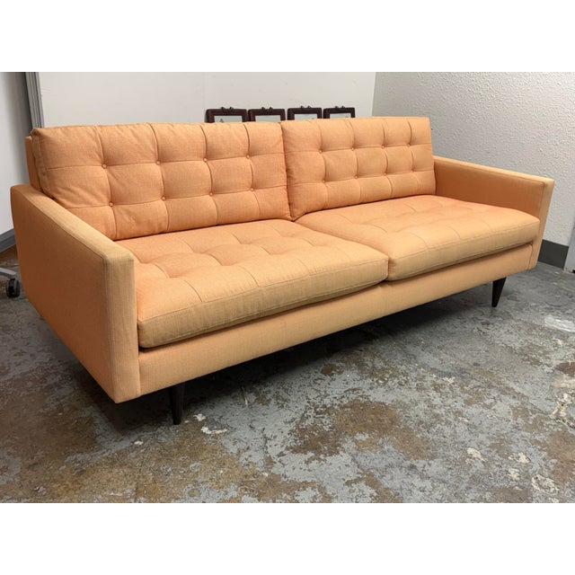 Mid-Century Modern Crate & Barrel Petrie Midcentury Sofa For Sale - Image 3 of 12